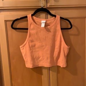 Peach tank crop top